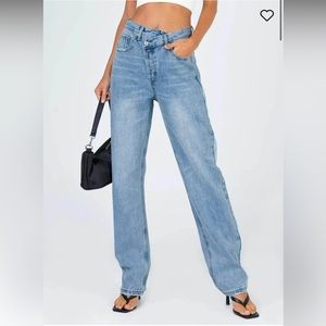 Princess Polly asymmetrical jeans